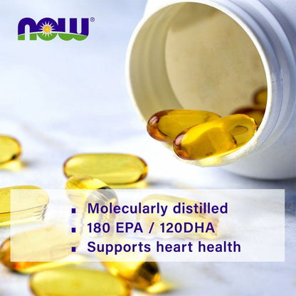 Now Omega 3 1000mg Fish Oil Supplement Softgels, Pack of 90's