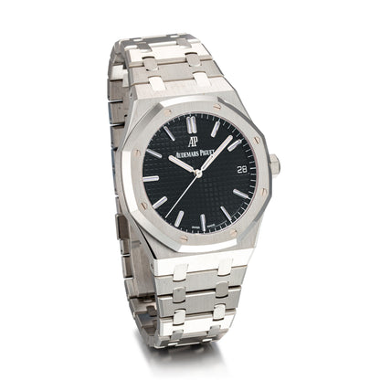 Audemars Inspired Royal Oak Replica – Elegant Black Dial Timepiece